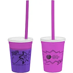 Super Kid Mood Stadium Cup with Straw - 12 oz. - Superhero