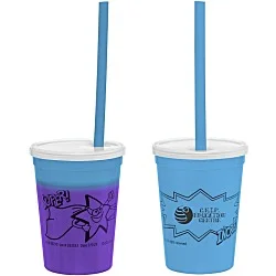 Super Kid Mood Stadium Cup with Straw - 12 oz - Superhero