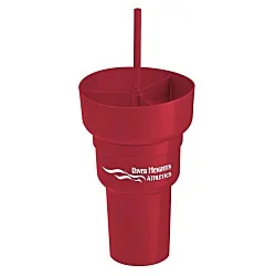 Team 365 Stadium Tumbler with Straw and Snack Bowl - 28 oz.