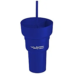 Team 365 Stadium Tumbler with Straw and Snack Bowl - 28 oz.