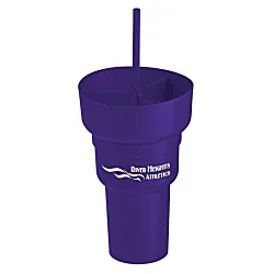 Team 365 Stadium Tumbler with Straw and Snack Bowl - 28 oz.