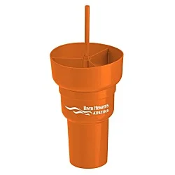 Team 365 Stadium Tumbler with Straw and Snack Bowl - 28 oz.