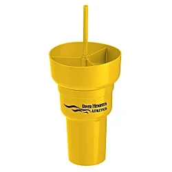 Team 365 Stadium Tumbler with Straw and Snack Bowl - 28 oz.