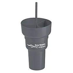 Team 365 Stadium Tumbler with Straw and Snack Bowl - 28 oz.