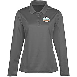 Spin Dye Long Sleeve Pique Polo - Ladies' - Full Color