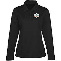 Spin Dye Long Sleeve Pique Polo - Ladies' - Full Color