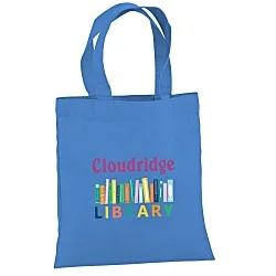 Cotton Sheeting Colored Economy Tote - 9-1/2" x 9" - Full Color