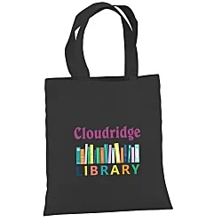 Cotton Sheeting Colored Economy Tote - 9-1/2" x 9" - Full Color