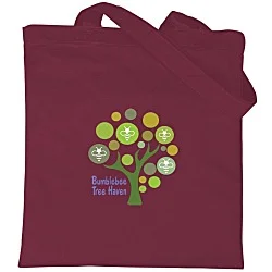 Cotton Sheeting Colored Economy Tote - 15-1/2" x 15" - Full Color