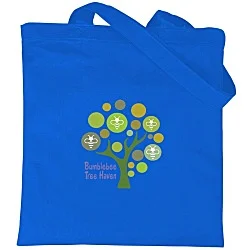 Cotton Sheeting Colored Economy Tote - 15-1/2" x 15" - Full Color