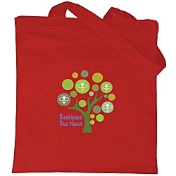 Cotton Sheeting Colored Economy Tote - 15-1/2" x 15" - Full Color