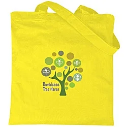 Cotton Sheeting Colored Economy Tote - 15-1/2" x 15" - Full Color