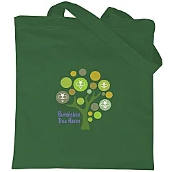 Cotton Sheeting Colored Economy Tote - 15-1/2" x 15" - Full Color
