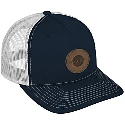 Richardson Five Panel Snapback Trucker Cap - Laser Engraved Patch