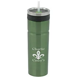 Veil Vacuum Tumbler with Straw - 20 oz. - Laser Engraved