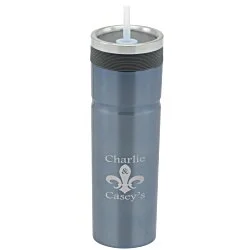 Veil Vacuum Tumbler with Straw - 20 oz. - Laser Engraved