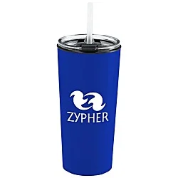 Roadmaster Tumbler with Flip Lid and Straw - 18 oz. - Black Interior
