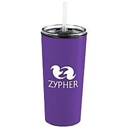 Roadmaster Tumbler with Flip Lid and Straw - 18 oz. - Black Interior