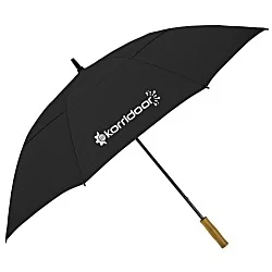 Vented Golf Umbrella with Wooden Handle - 58" Arc