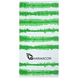 Tie-Dye Cabana Stripe Beach Towel - 24 hr