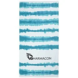 Tie-Dye Cabana Stripe Beach Towel - 24 hr