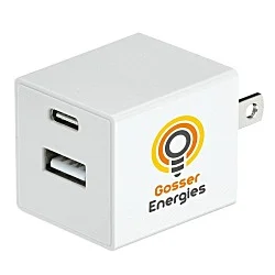 Square USB Wall Charger - USBC - 24 hr