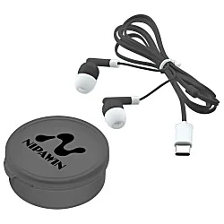 Colorful USB-C Ear Buds with Traveler Case