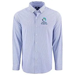 Cutter & Buck Skyline Pinstripe Dress Shirt - Men's