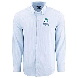Cutter & Buck Skyline Pinstripe Dress Shirt - Men's