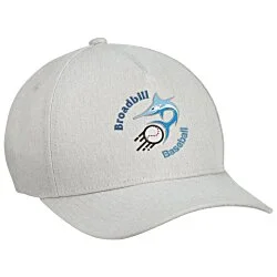 Five Panel Cap with Leatherette Backstrap - Embroidered
