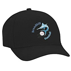 Five Panel Cap with Leatherette Backstrap - Embroidered