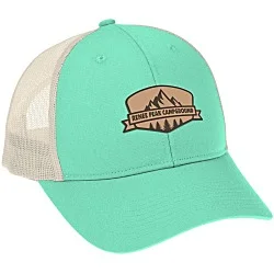 Structured Cotton Twill Trucker Cap - Laser Engraved Patch - 24 hr