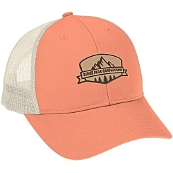 Structured Cotton Twill Trucker Cap - Laser Engraved Patch - 24 hr