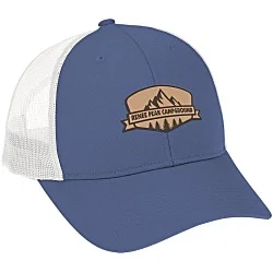Structured Cotton Twill Trucker Cap - Laser Engraved Patch - 24 hr