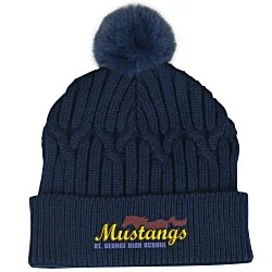 Traverse Cable Knit Pom Beanie