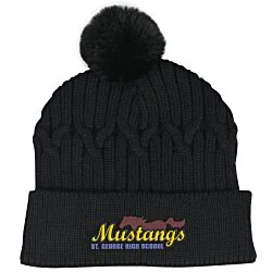 Traverse Cable Knit Pom Beanie