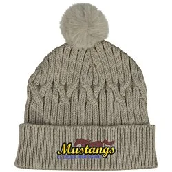 Traverse Cable Knit Pom Beanie