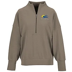 Ottoman Rib 1/4-Zip Pullover - Ladies'