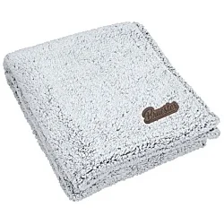 Cozy Sherpa Blanket - Laser Engraved Patch