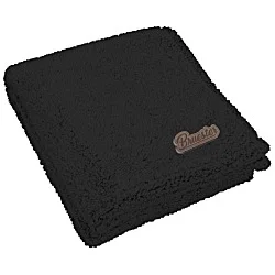 Cozy Sherpa Blanket - Laser Engraved Patch