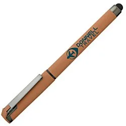 Cali Soft Touch Stylus Gel Pen - Powder Coat