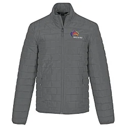 Block Patterned Puffer Jacket - Men's