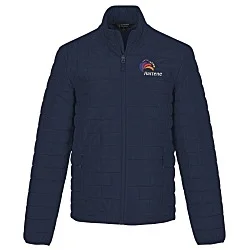 Block Patterned Puffer Jacket - Men's