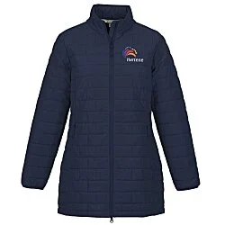 Block Patterned Puffer Jacket - Ladies'
