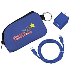 Solstice Zip Around USB-C Cable Pouch with Wall Charger