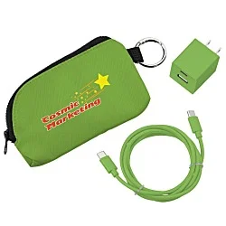 Solstice Zip Around USB-C Cable Pouch with Wall Charger