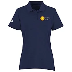 adidas Textured Stripe Polo - Ladies'