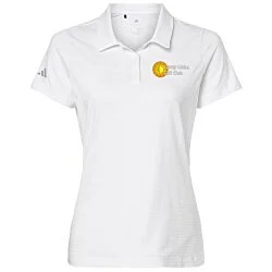 adidas Textured Stripe Polo - Ladies'