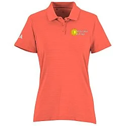 adidas Textured Stripe Polo - Ladies'
