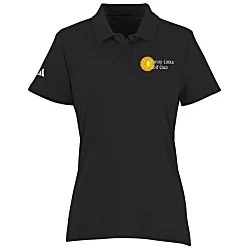 adidas Textured Stripe Polo - Ladies'